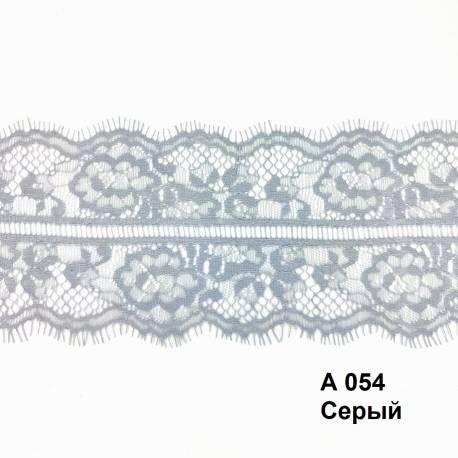 Кружево "реснички" арт.А054 шир.10см цв.серый уп.30м (по 3м)