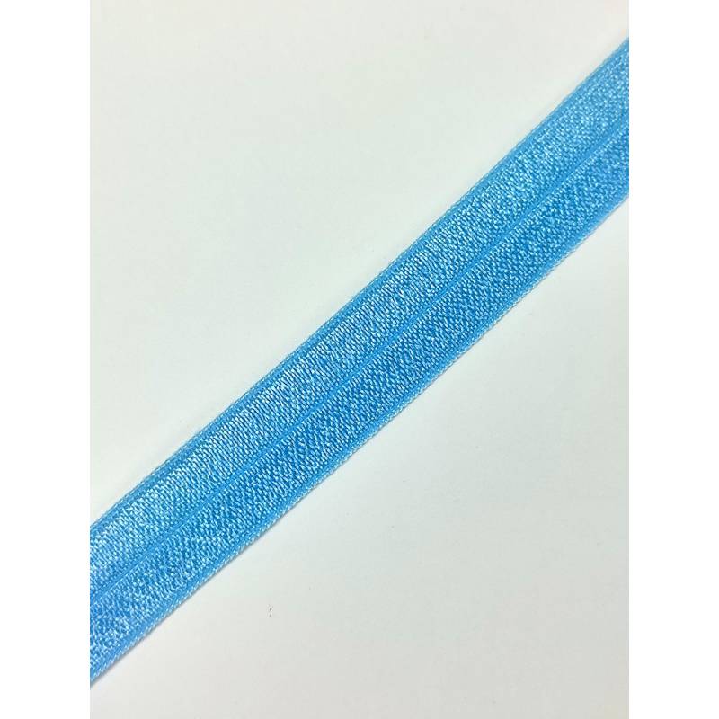 Резинка бельевая (окантовочная блестящая) шир.15мм цв.55 голубой уп.50ярдов ( 45,7м)
