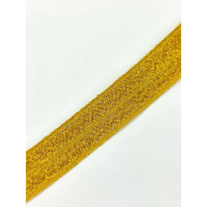 Резинка бельевая (окантовочная металлизированная) шир.15мм цв.8 золото уп.50ярдов ( 45,7м)