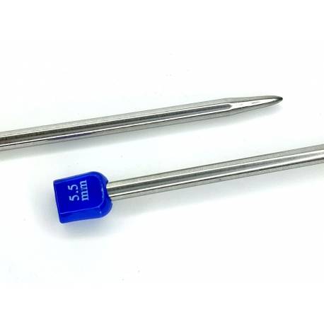 Спицы для вязания прямые металл арт.SV-M Ø5,5мм/35см (2 шт)
