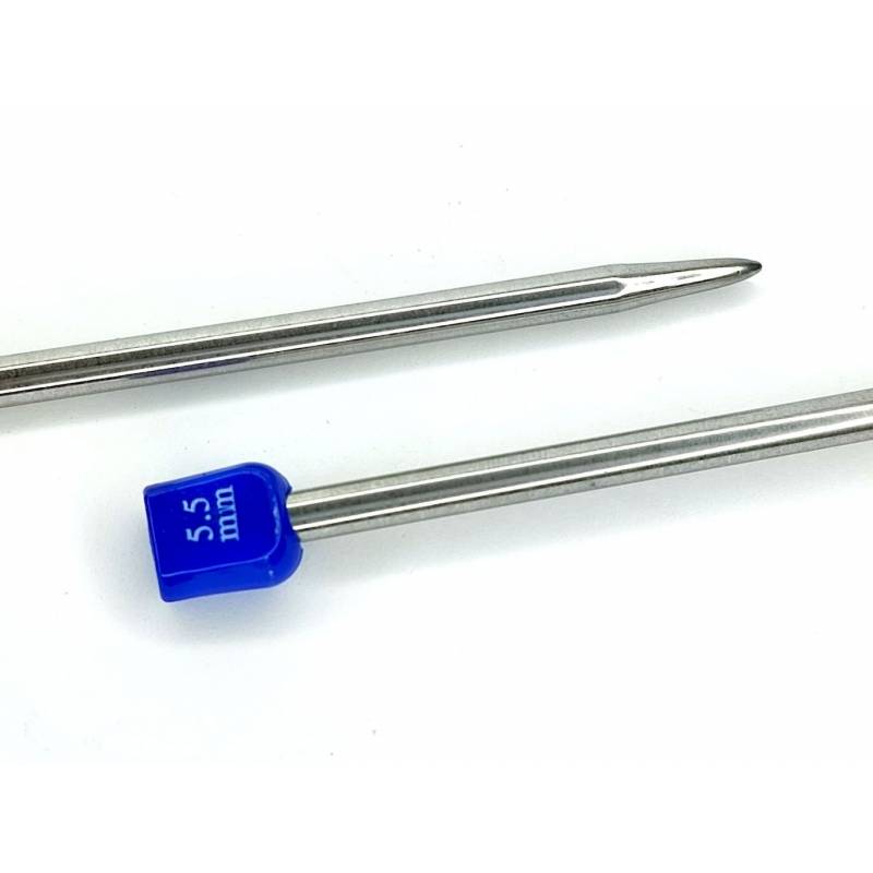 Спицы для вязания прямые металл арт.SV-M Ø5,5мм/35см (2 шт)