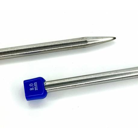 Спицы для вязания прямые металл арт.SV-M Ø8мм/35см (2 шт)