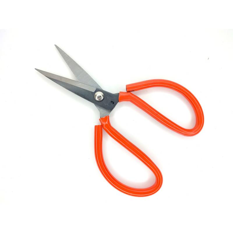 Ножницы для кожи №3 17см арт.NPK1234 с красной ручкой