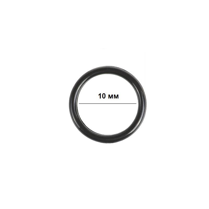 Кольцо для бюстгальтера пластик 10мм, цв.черный уп.2000шт